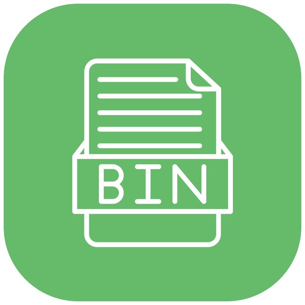 Estilo de ilustración vectorial BIN