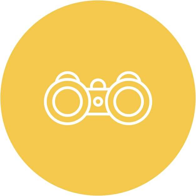Estilo de ilustración vectorial de los binoculares