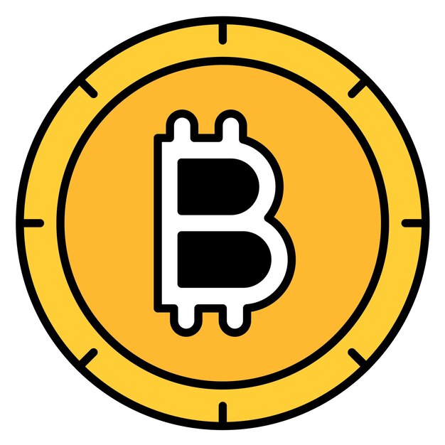 Estilo de ilustración vectorial de Bitcoin