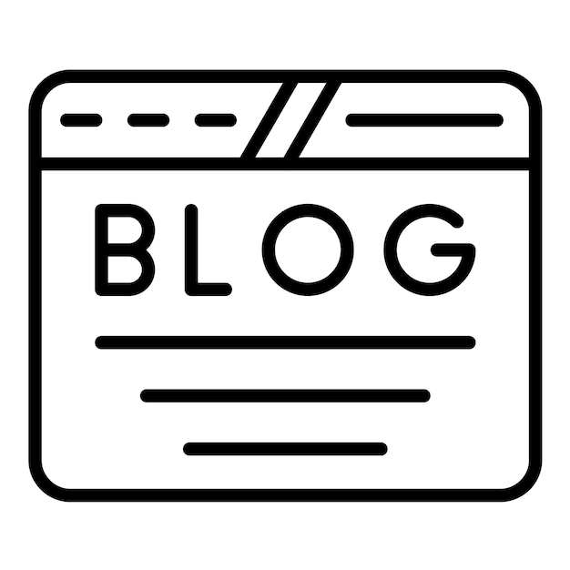 Estilo de ilustración vectorial del blog