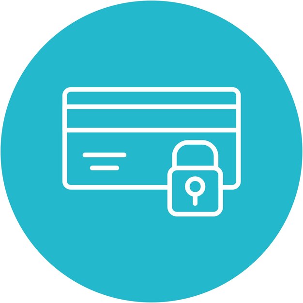 Estilo de ilustración vectorial bloqueado de tarjeta de crédito