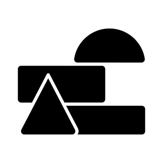 Estilo de la ilustración vectorial de los bloques