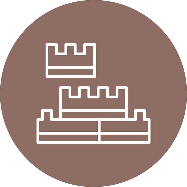 Estilo de la ilustración vectorial de los bloques