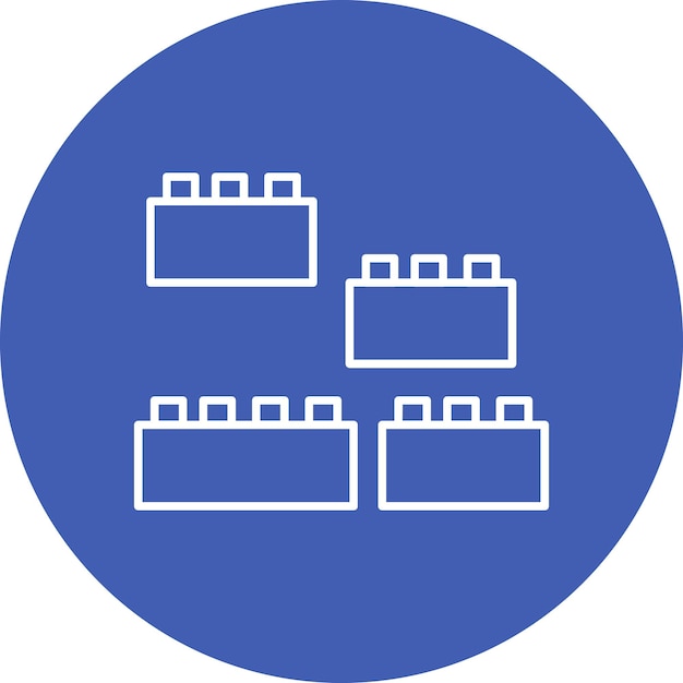 Estilo de la ilustración vectorial de los bloques