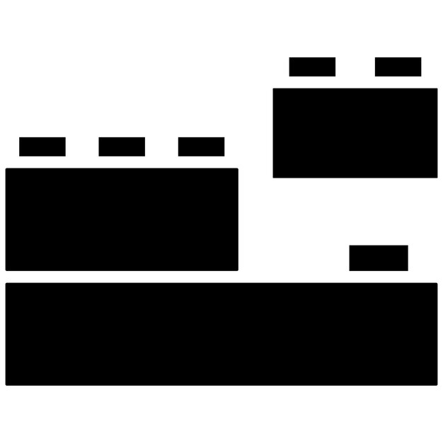 Estilo de la ilustración vectorial de los bloques