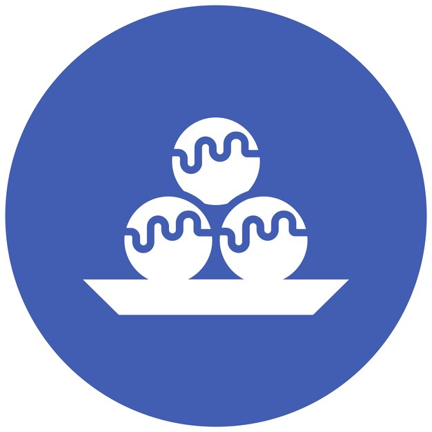 Estilo de ilustración vectorial de las bolas de chocolate