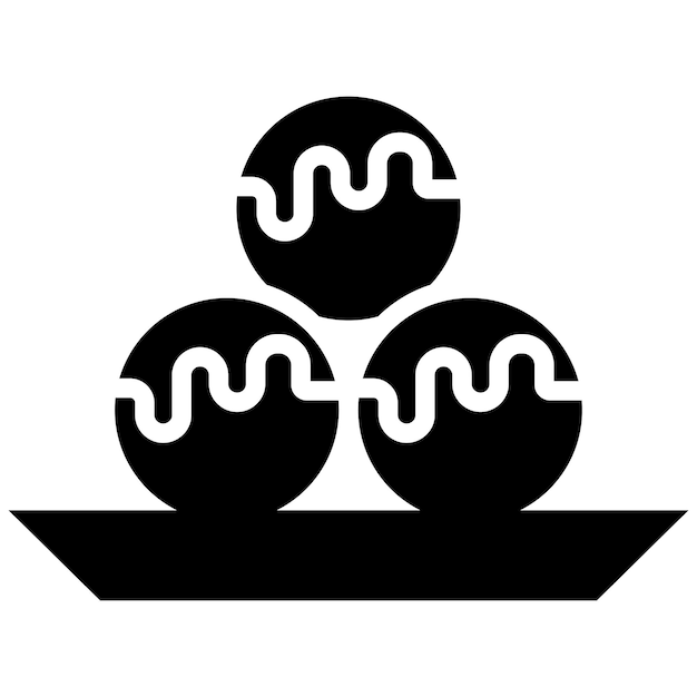 Estilo de ilustración vectorial de las bolas de chocolate