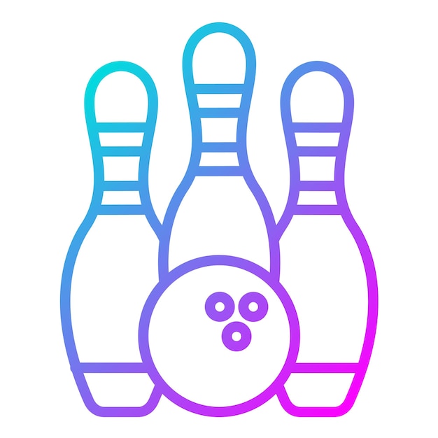 Estilo de ilustración vectorial de bolos