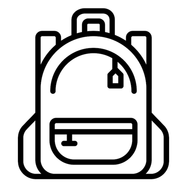 Estilo de ilustración vectorial de la bolsa escolar