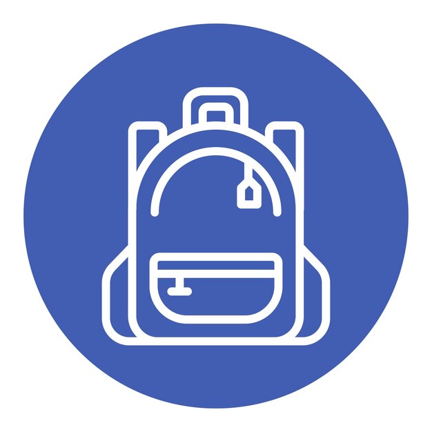 Estilo de ilustración vectorial de la bolsa escolar