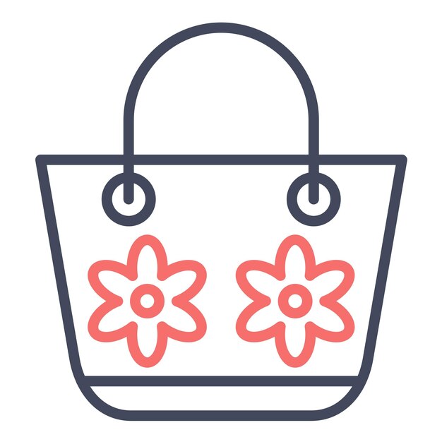 Estilo de ilustración vectorial de la bolsa de playa