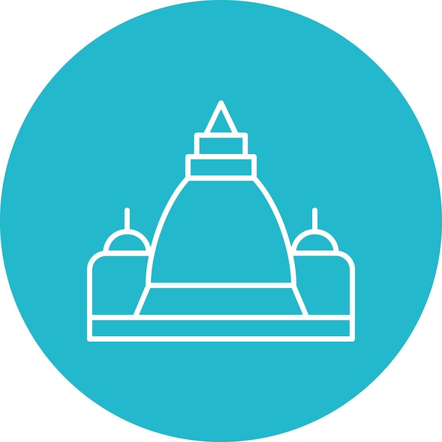 Estilo de ilustración vectorial de Borobudur