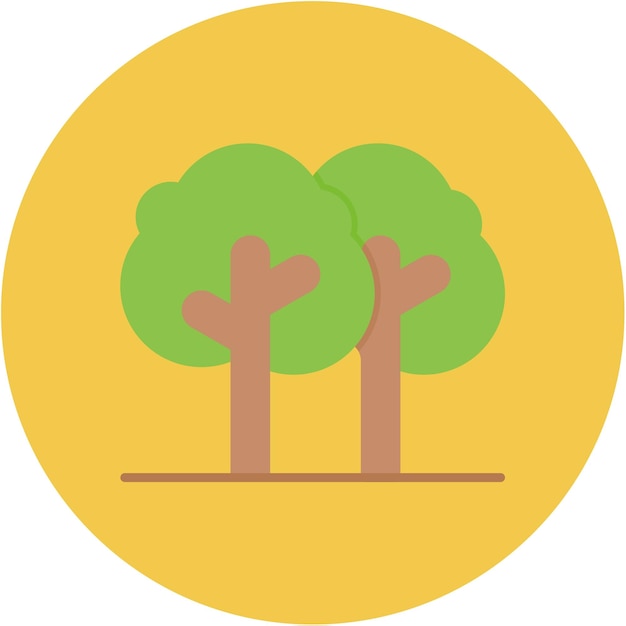 Estilo de ilustración vectorial del bosque