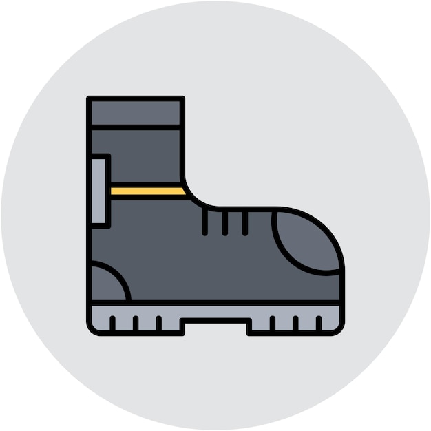 Estilo de ilustración vectorial de las botas de bomberos