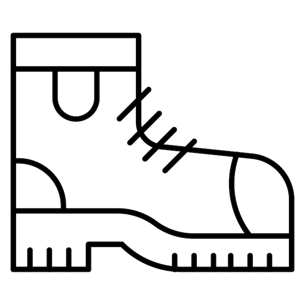 Estilo de ilustración vectorial de las botas del ejército