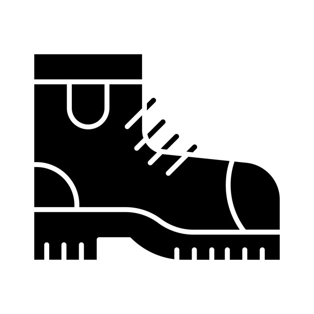 Estilo de ilustración vectorial de las botas del ejército