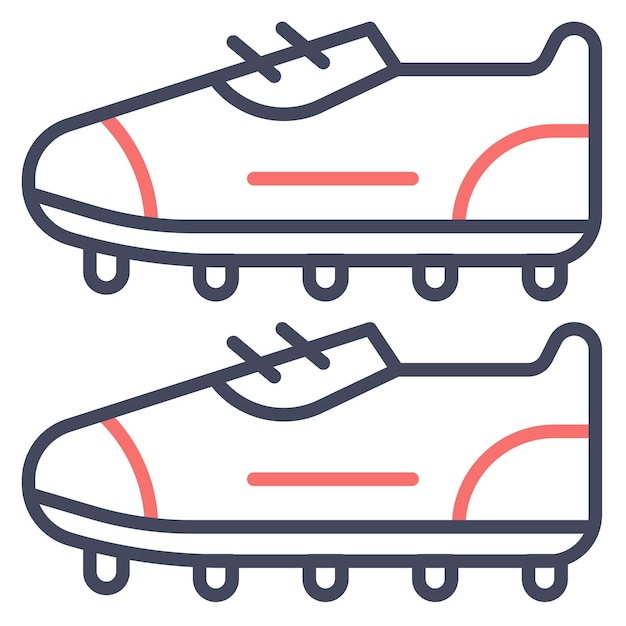 Estilo de ilustración vectorial de botas de fútbol