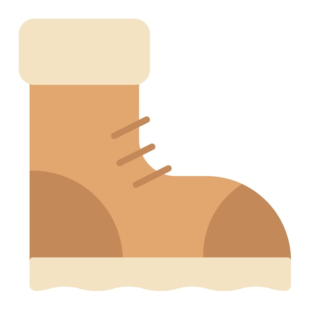 Estilo de ilustración vectorial de botas de invierno