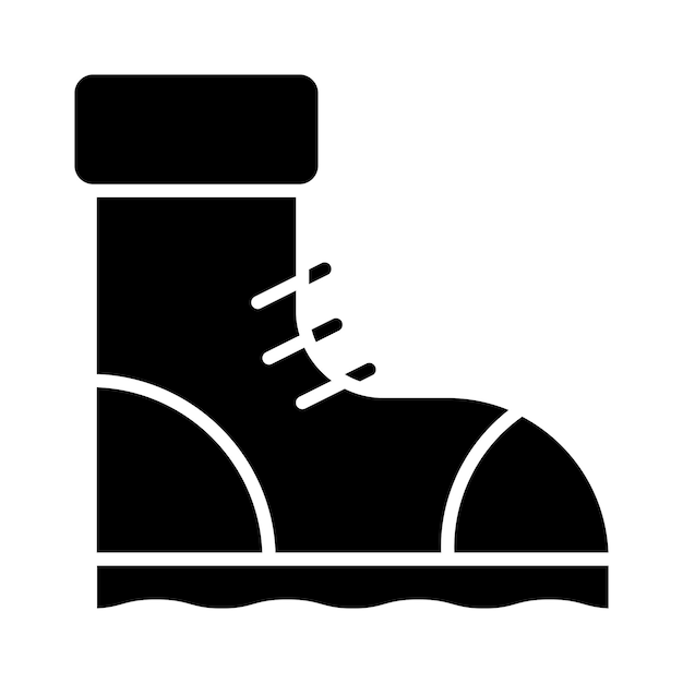 Estilo de ilustración vectorial de botas de invierno