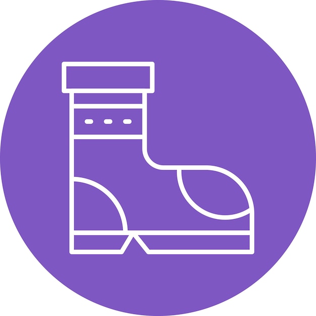 Estilo de ilustración vectorial de las botas de primavera