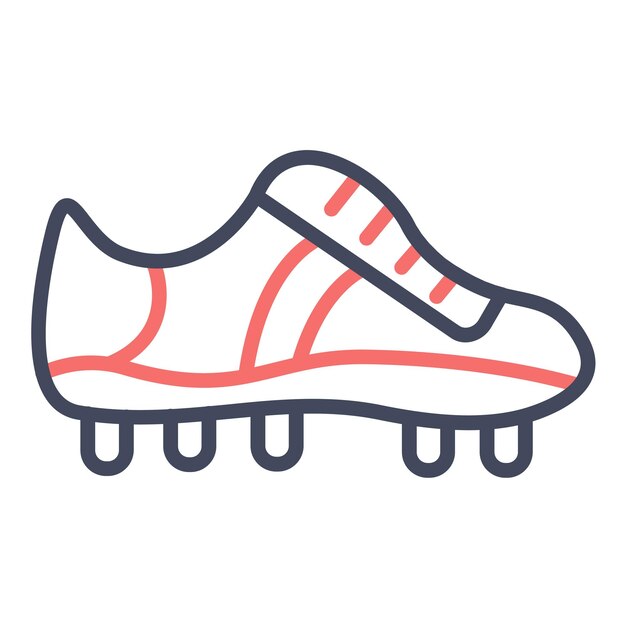 Estilo de ilustración vectorial de las botas de rugby