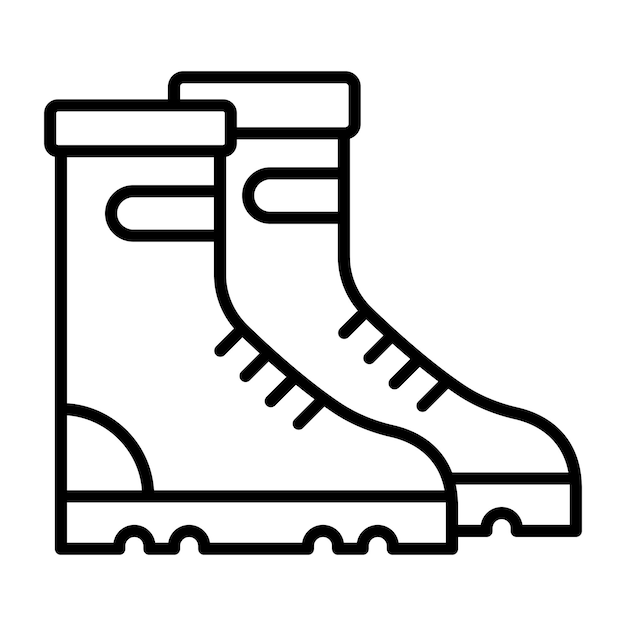 Estilo de ilustración vectorial de las botas