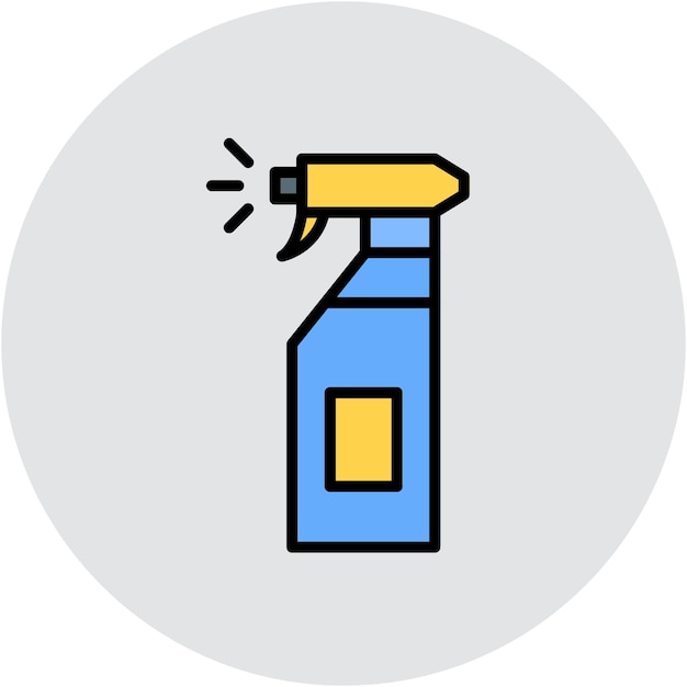 Estilo de ilustración vectorial de la botella de Sparay