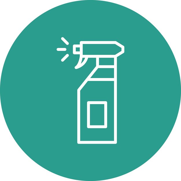 Estilo de ilustración vectorial de la botella de Sparay