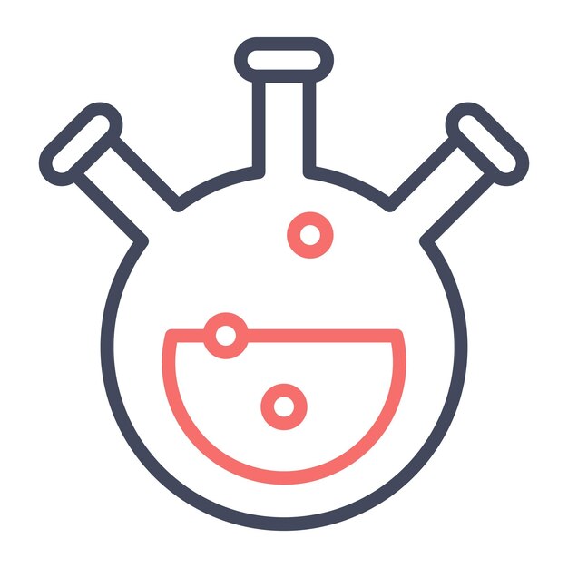 Estilo de ilustración vectorial de la botella de tres cuellos