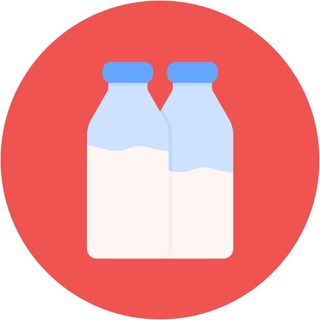 Estilo de ilustración vectorial de botellas de leche