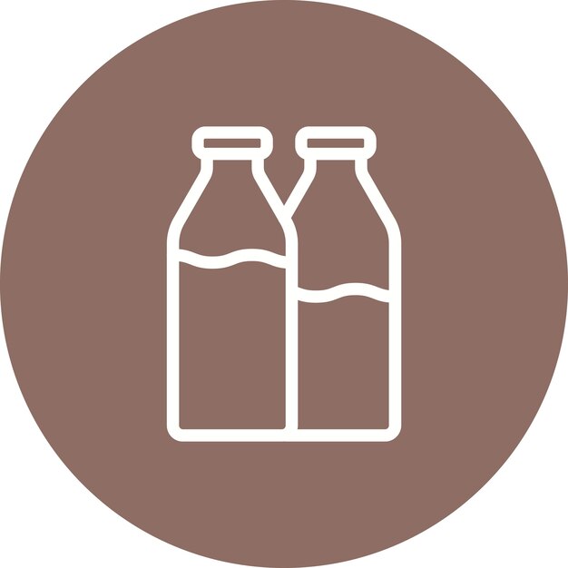 Estilo de ilustración vectorial de botellas de leche