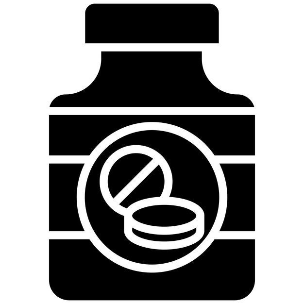 Estilo de ilustración vectorial de botellas de tabletas