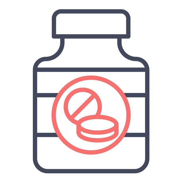 Estilo de ilustración vectorial de botellas de tabletas