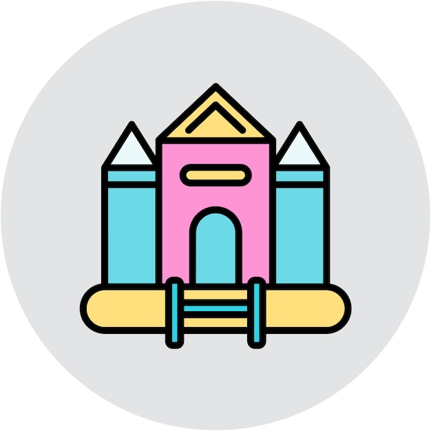 Estilo de ilustración vectorial de Bouncy Castle