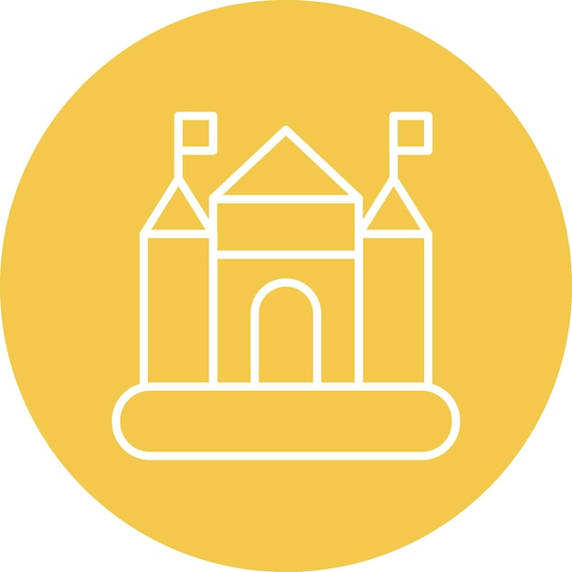 Estilo de ilustración vectorial de Bouncy Castle