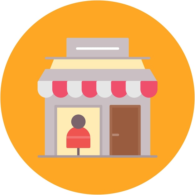 Estilo de ilustración vectorial de boutique