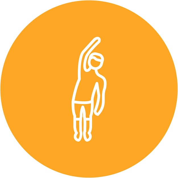 Estilo de ilustración vectorial de un brazo doblado hacia la izquierda