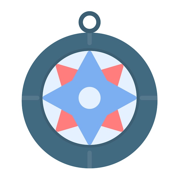 Estilo de la ilustración vectorial de la brújula