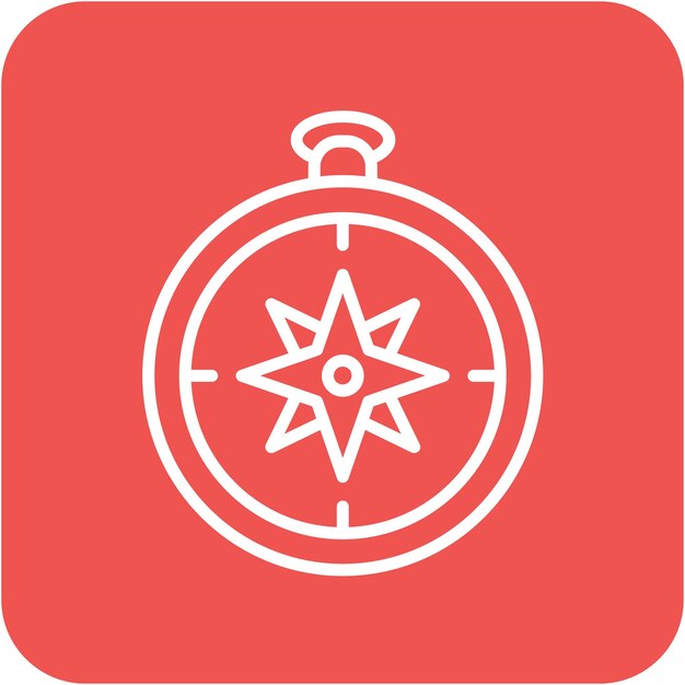 Estilo de la ilustración vectorial de la brújula