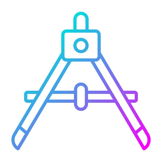 Estilo de la ilustración vectorial de la brújula