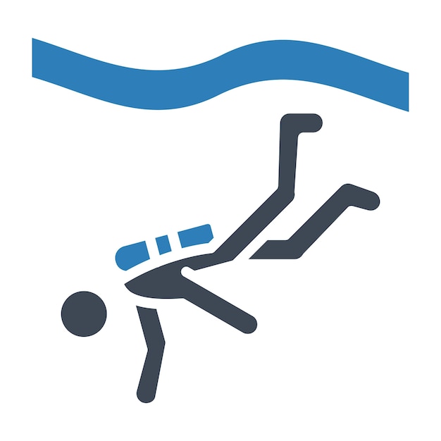 Estilo de ilustración vectorial de buceo