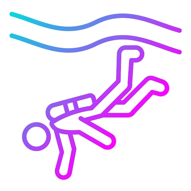 Estilo de ilustración vectorial de buceo