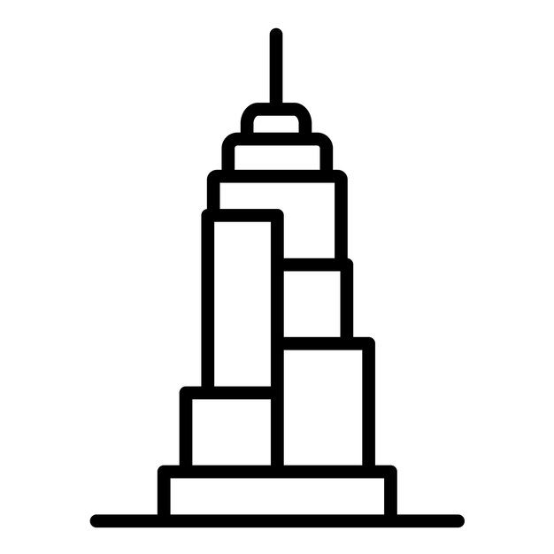Estilo de ilustración vectorial del Burj Khalifa