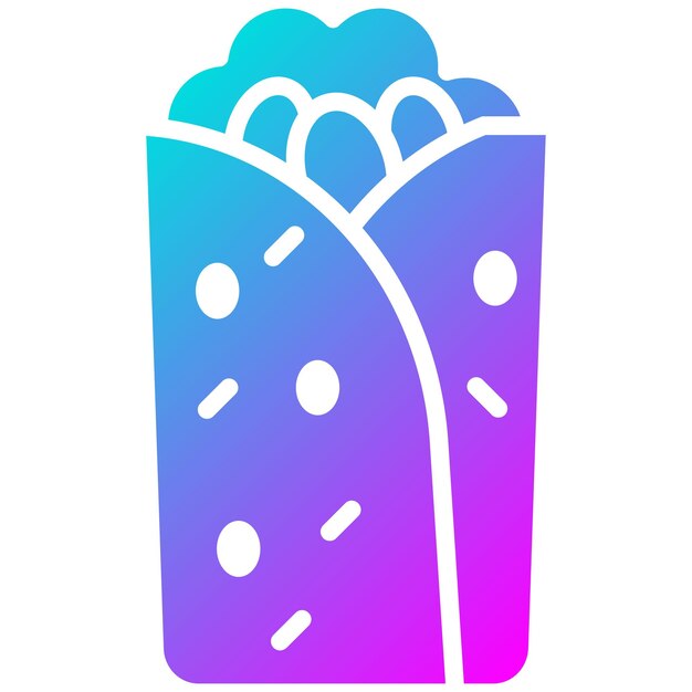 Estilo de ilustración vectorial de Burrito