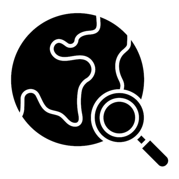Estilo de ilustración vectorial de búsqueda global