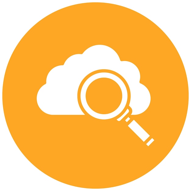 Estilo de ilustración vectorial de búsqueda en nubes