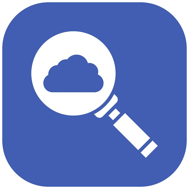 Estilo de ilustración vectorial de búsqueda de nubes