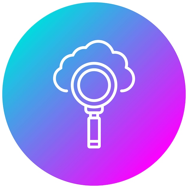 Estilo de ilustración vectorial de búsqueda de nubes