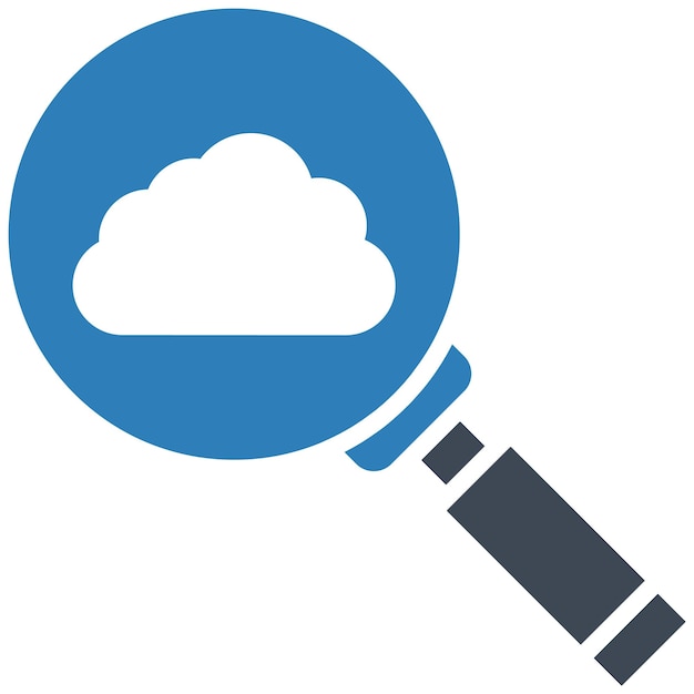 Estilo de ilustración vectorial de búsqueda de nubes