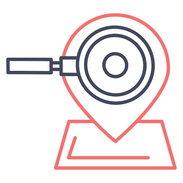 Estilo de ilustración vectorial de búsqueda de ubicación